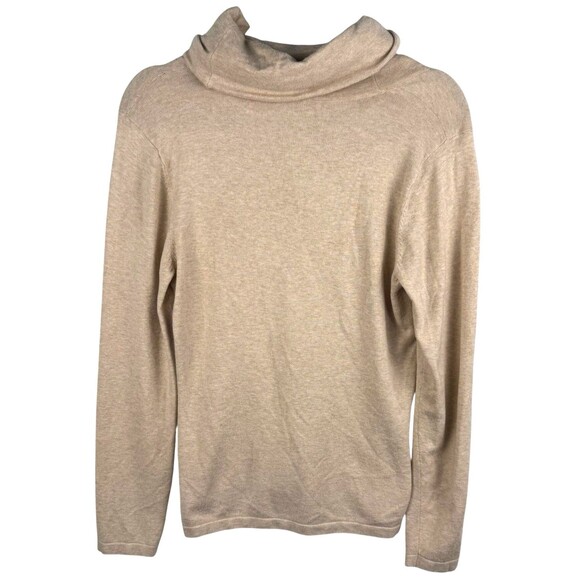 J McLaughlin Shirt Sweater Women's Medium Cowl Neck Modal Cotton Blend Beige - Picture 5 of 9